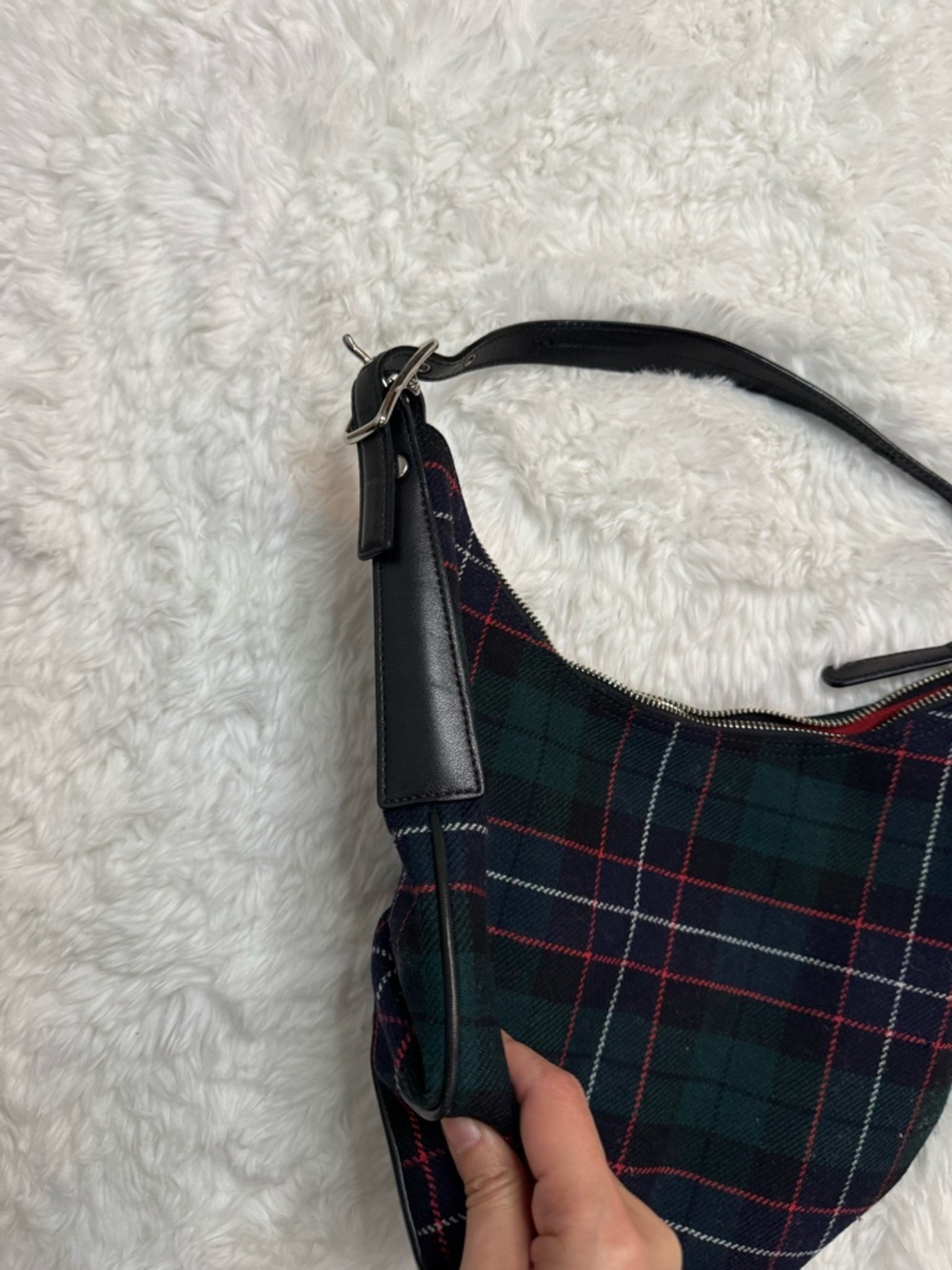 Coach Plaid Tartan Shoulder Bag Y2K Eras - Picture 7 of 13